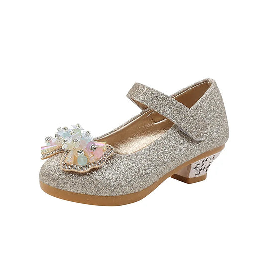 Autumn Rose Embroidery Thick Soled Leather Casual Shoes