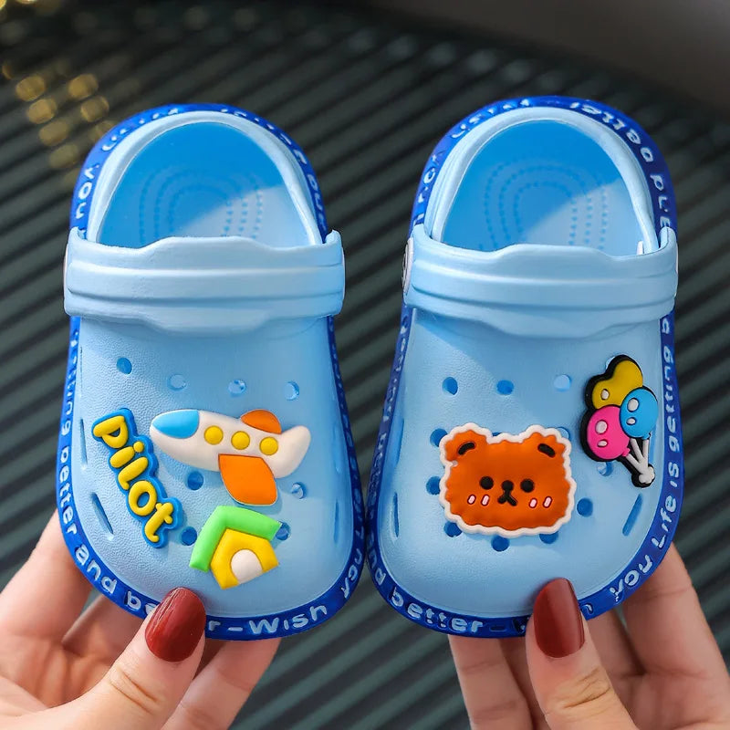 Shoes for Small and Medium-sized Babies Flip Flops Children's   Indoor Soft S Cartoon