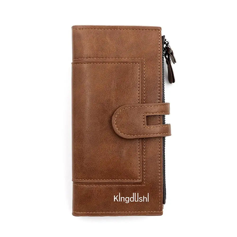 Lange Geldbörse aus PU-Leder für Damen – Clutch mit mehreren Kartenfächern