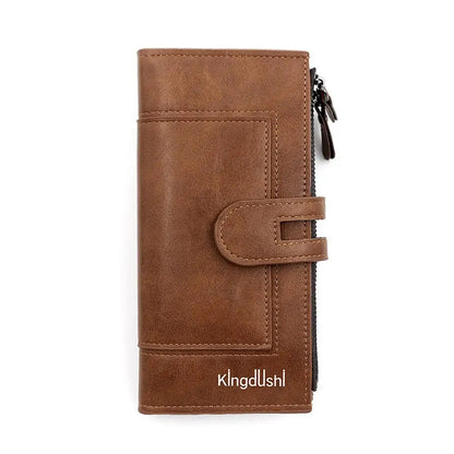 Lange Geldbörse aus PU-Leder für Damen – Clutch mit mehreren Kartenfächern