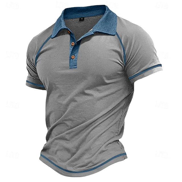 Men's Summer Oversized Simple Polo Shirt