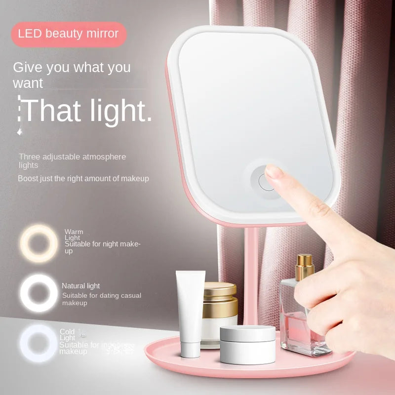 Miroir de courtoisie à LED avec éclairage réglable à 3 couleurs