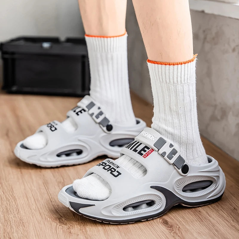 Tongs d'été pour hommes — Semelle souple antidérapante, idéales pour le sport et la conduite.