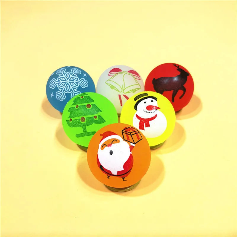 12/30 PCS Luminous Christmas Bouncy Balls