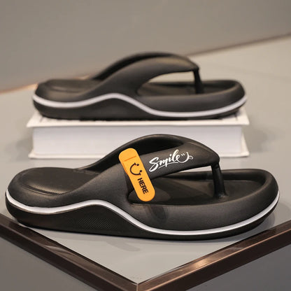 Men’s Outdoor Beach Slippers Thick Sole EVA Non-Slip Slide Sandals Lightweight