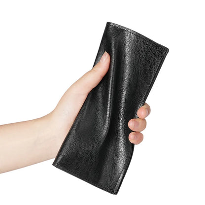 Portefeuille long en cuir souple ultra-fin pour hommes