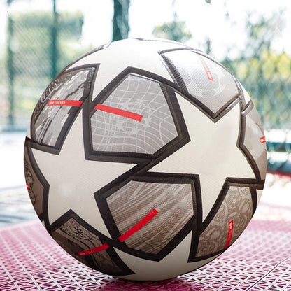 Professional Size 5 Red PU Soccer Balls