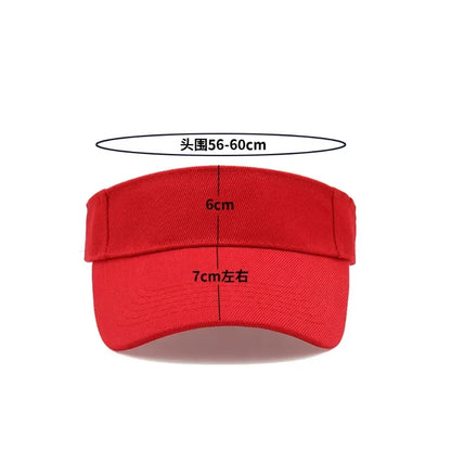 Sun-Proof Empty Top Women Golf Visor Hat