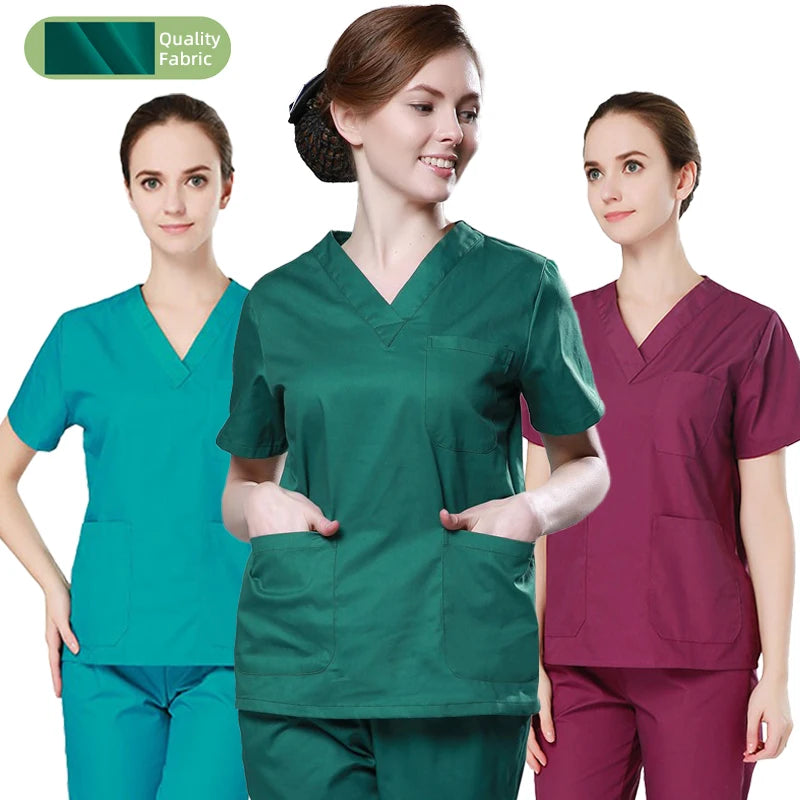 Stehkragen Kurzarm-OP-Kleidung für Damen