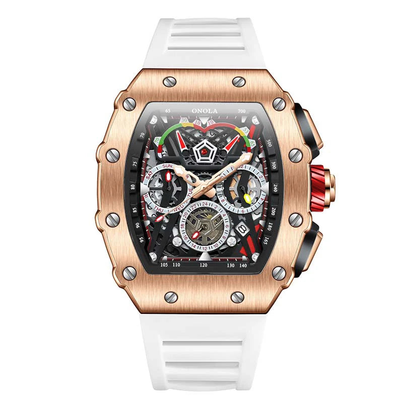 Multifunktionale wasserdichte Sport-Chronographenuhr für Herren