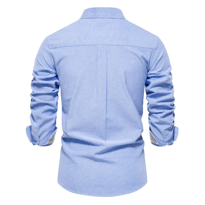 Langarm-Button-Down-Freizeithemden für Herren