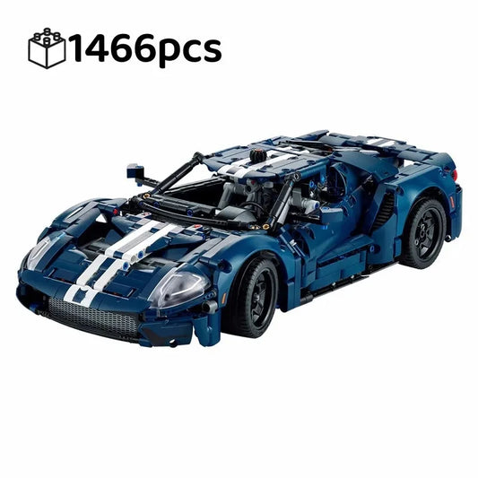 Forded GT Muscle Sports Car Building Block Model Toy Bricks for Kids