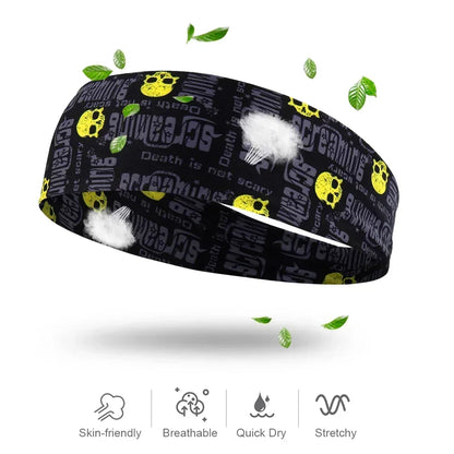 Gothic Skull Sweatband for Fitness & Sports