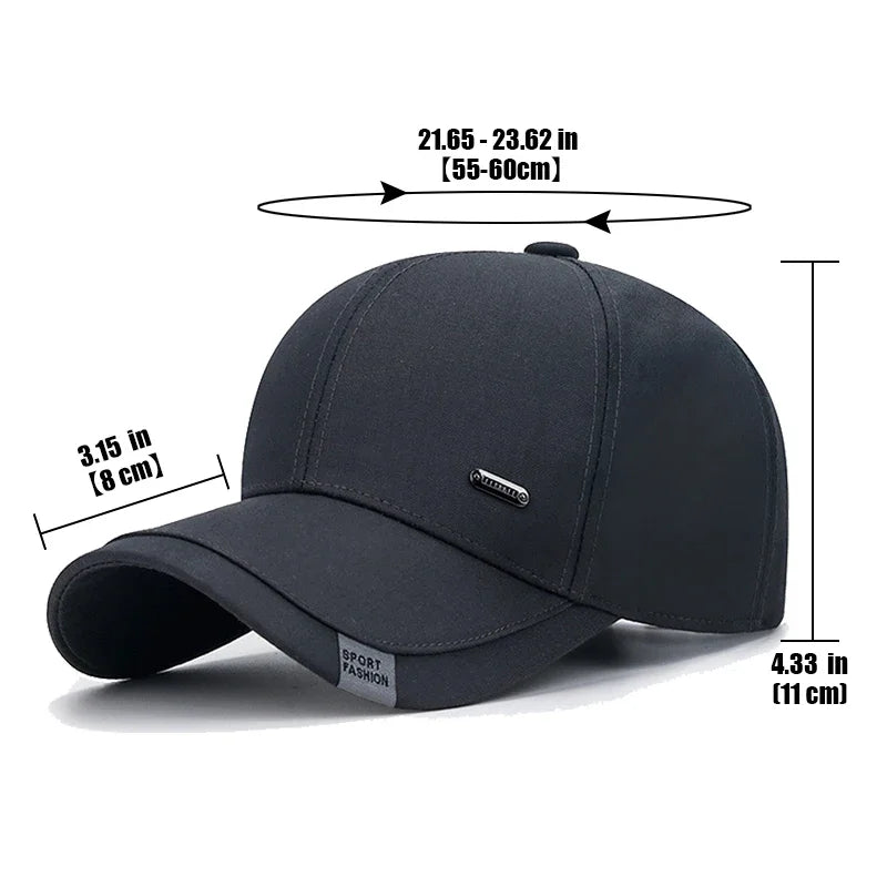 Men’s Cotton Trucker Baseball Cap – Breathable Adjustable Snapback Hat