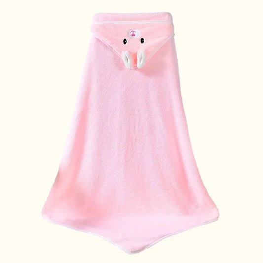 Velvet Fleece Adorable Animal-Themed Baby Bath Towel