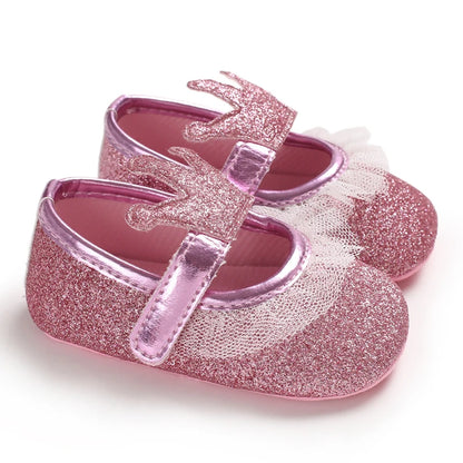 Chaussures bébé nouveau-né roses antidérapantes