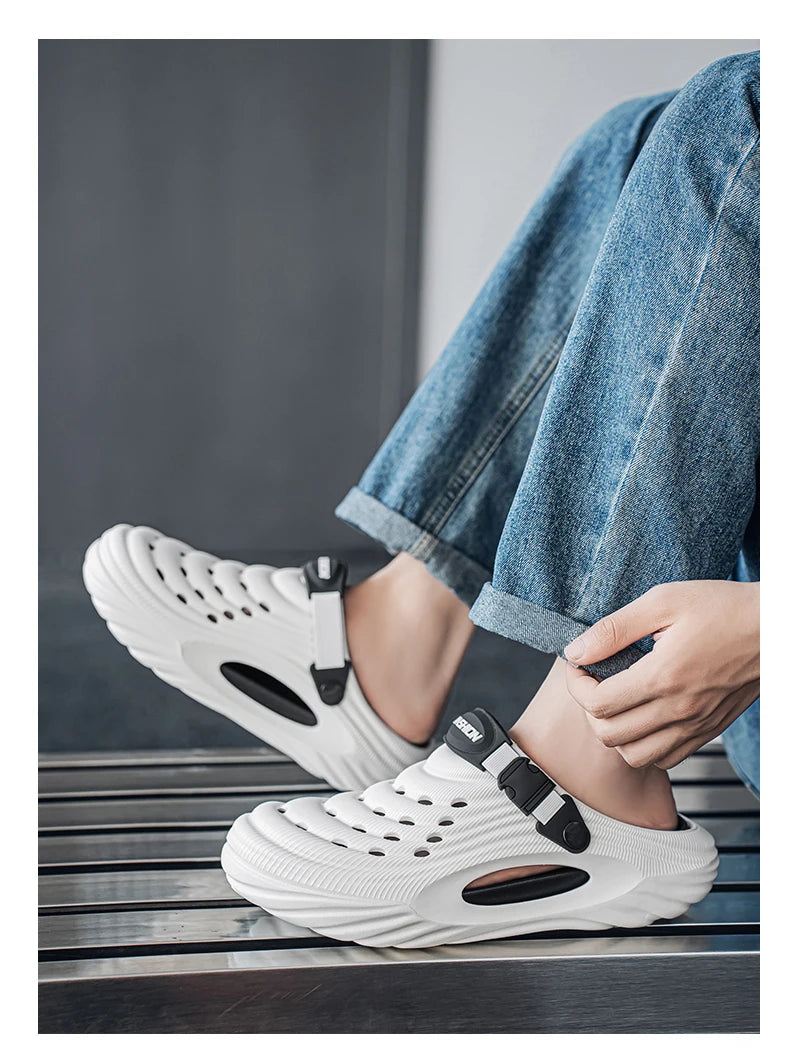 Baotou sabots pantoufles d'été à semelles épaisses