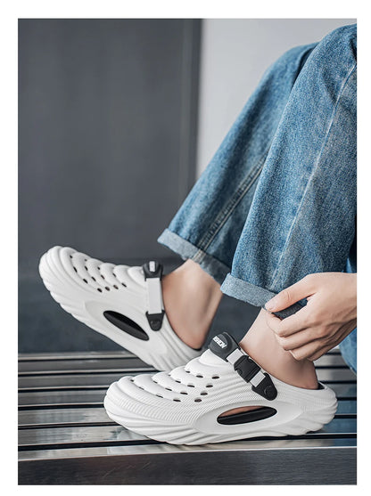 Baotou sabots pantoufles d'été à semelles épaisses