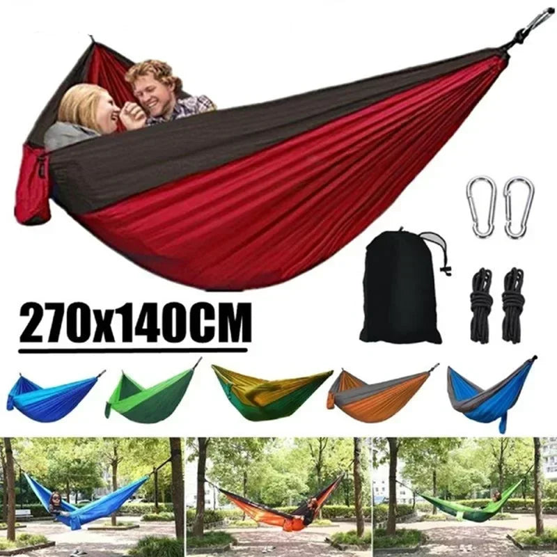 Hamacs simples en toile de parachute pour camping en plein air