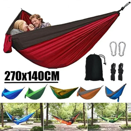 Hamacs simples en toile de parachute pour camping en plein air