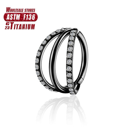 Nasenring aus implantatgeeignetem Titan – Nahtloser Klickverschluss mit Scharnier