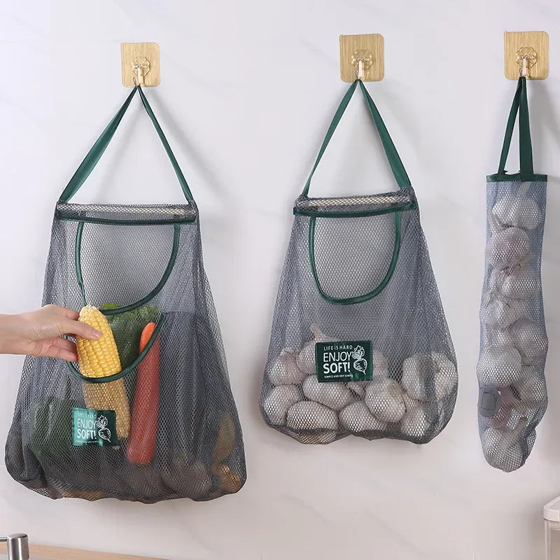Kitchen's Multi-Layer Hanging Mesh Bags