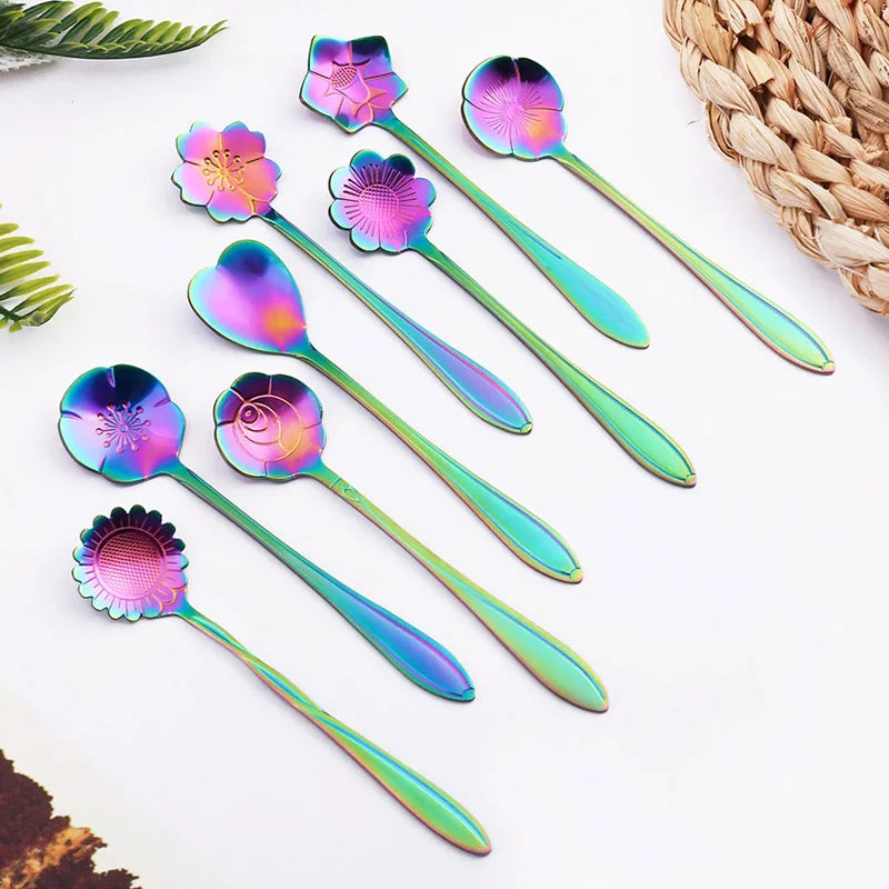 Silver Gold Stainless Steel Spoon Set