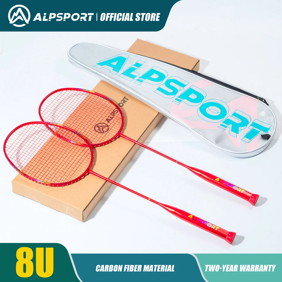 Professionelle, leichte Badmintonschläger aus Kohlefaser 