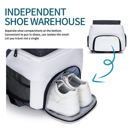 Unisex-Tennis- und Pickleball-Rucksack mit Schuhfach – bietet Platz für 2 Schläger