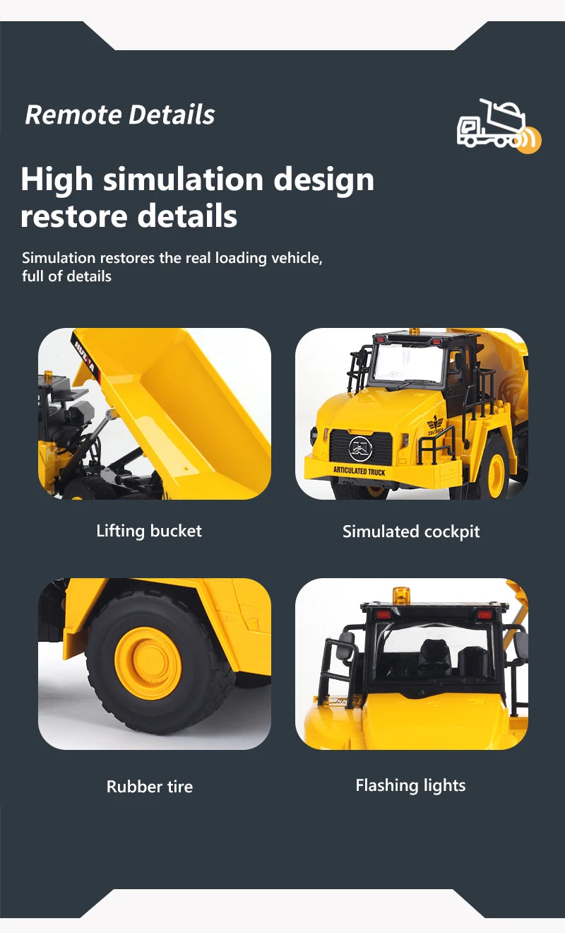 Remote Control Crawler Truck - Excavator Dumper Toy