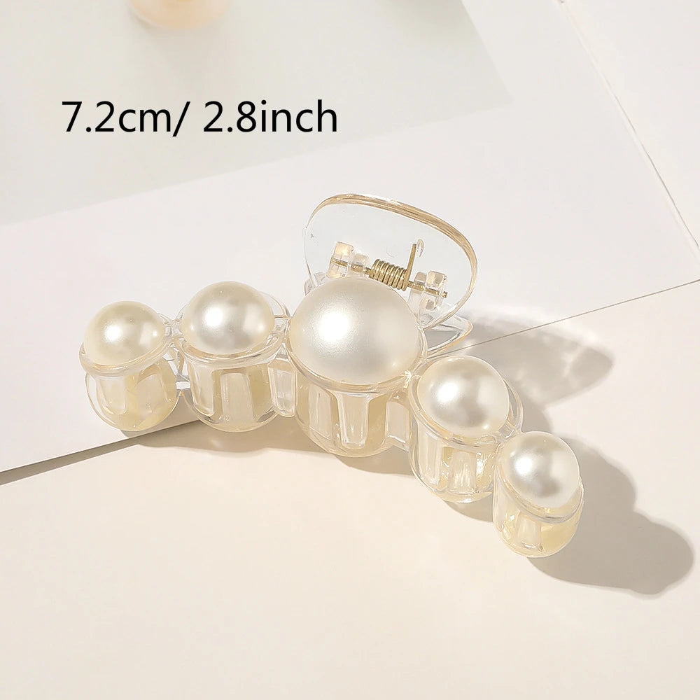 Crystal Pearls Beads Hair Clips