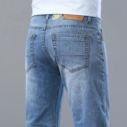 Sommer-Stretch-Denim-Business-Jeans für Herren