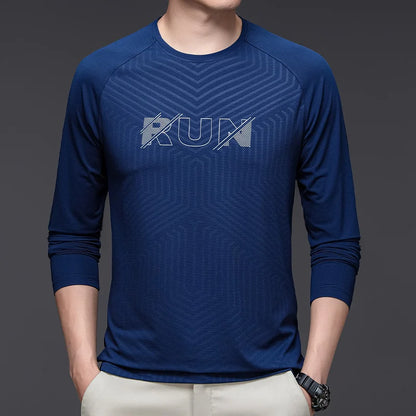 Schnelltrocknendes, feuchtigkeitsableitendes Laufshirt für Herren – Atmungsaktives, leichtes Sport-T-Shirt