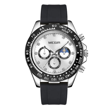 Herren-Quarzuhr aus Edelstahl – Wasserdichte Outdoor-Sportarmbanduhr mit Leuchtzifferblatt