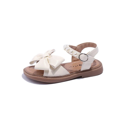 Pearl Bow Girl's Sandals