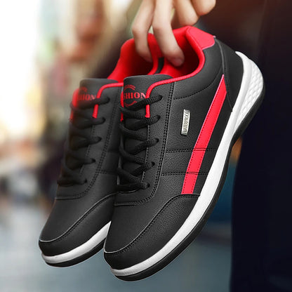 Herren-Freizeitsneaker aus Leder, rutschfest und atmungsaktiv