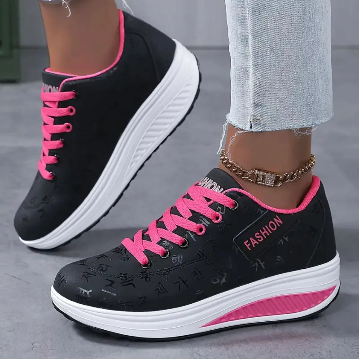 Women’s Platform Sneakers – Chunky Thick Sole Wedge Walking Shoes