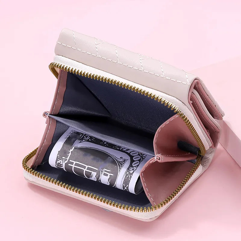Korean Tri Fold Card Wallet Multi Pockets
