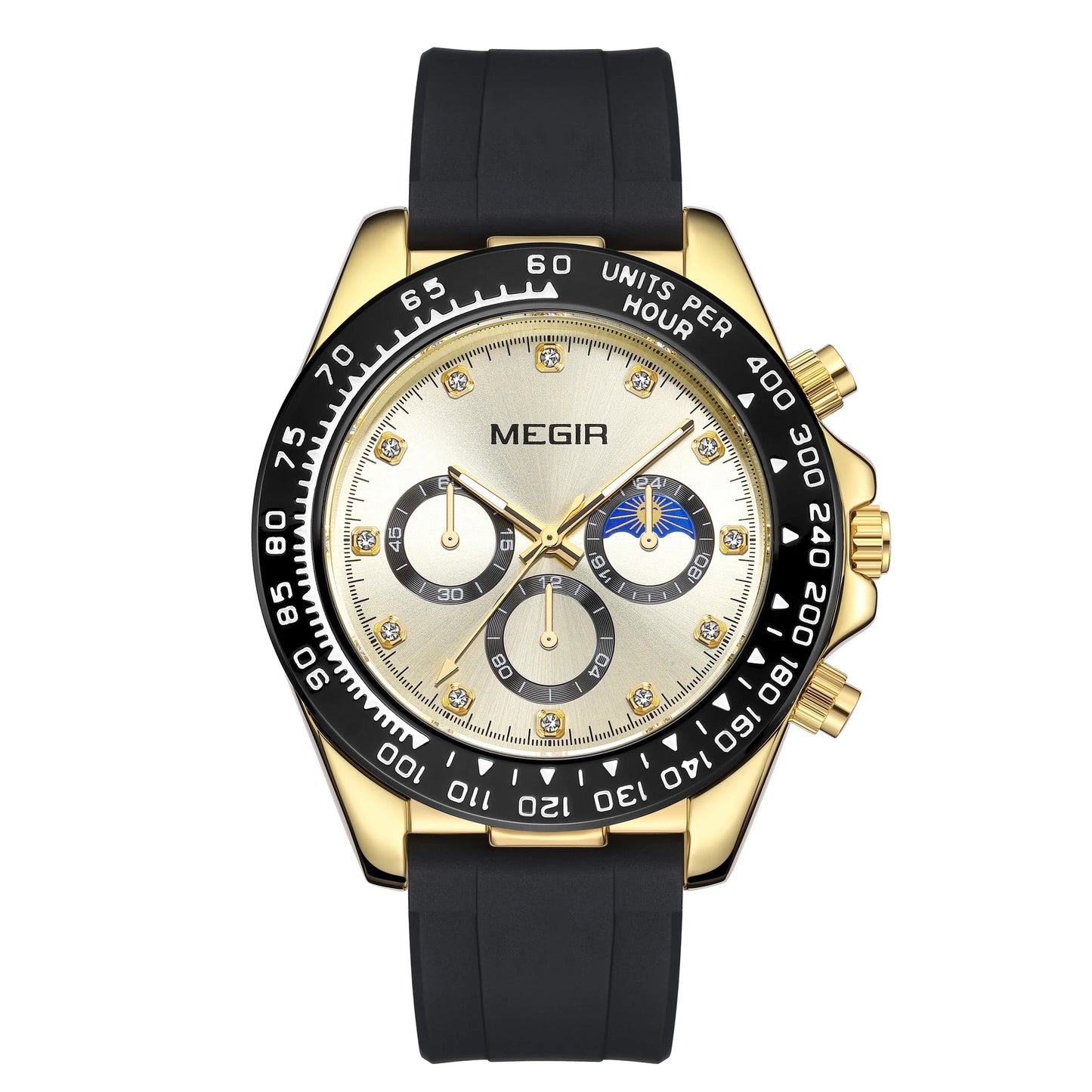 Herren-Quarzuhr aus Edelstahl – Wasserdichte Outdoor-Sportarmbanduhr mit Leuchtzifferblatt