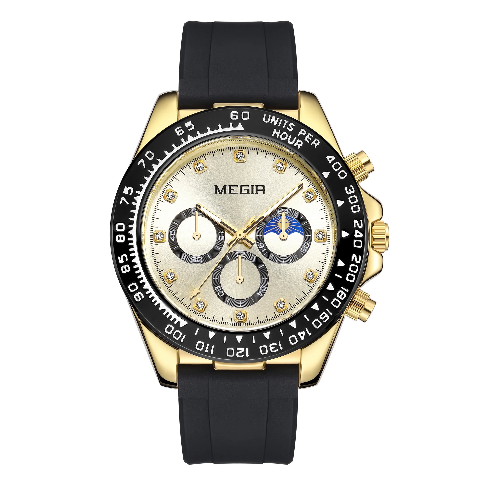 Herren-Quarzuhr aus Edelstahl – Wasserdichte Outdoor-Sportarmbanduhr mit Leuchtzifferblatt