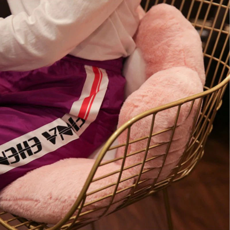 Katzenpfotenkissen mit integrierter Lendenwirbelstütze – Dickes, superweiches Lendenkissen für Bürostühle