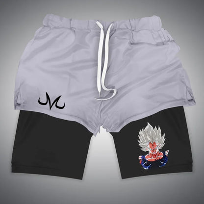 Dragon Ball & One Piece Anime Print Gym Shorts
