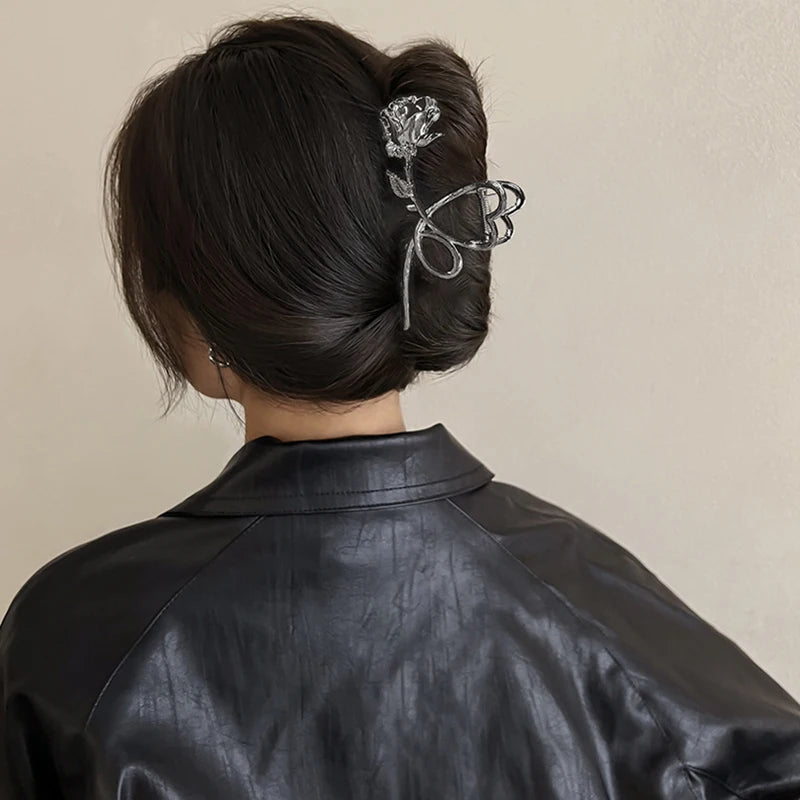 Rose Vintage Haarklammern – Metallblumen Haarschmuck