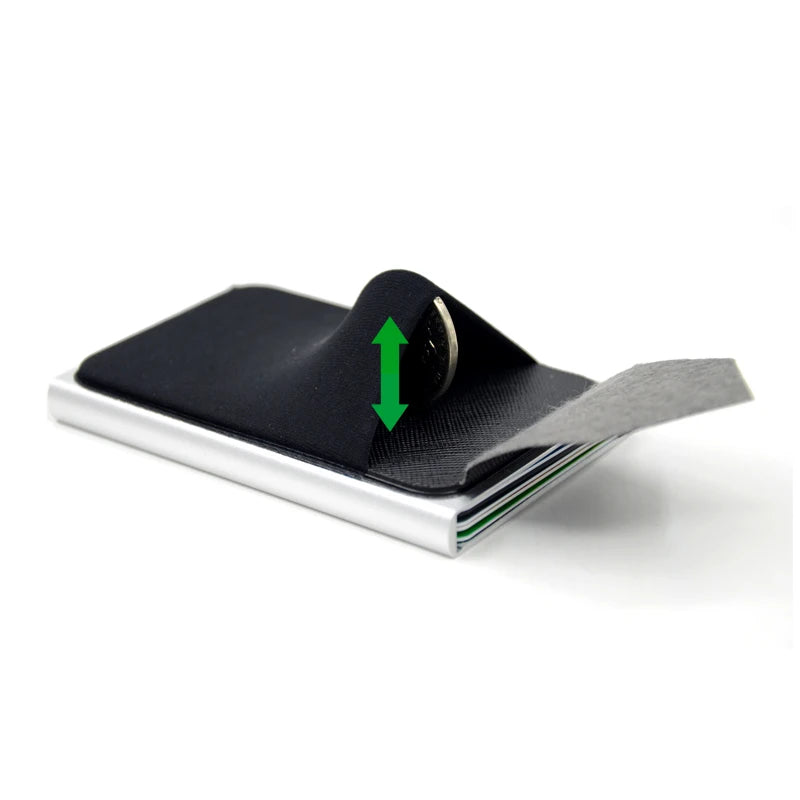 RFID Aluminum Wallet with Elastic Back