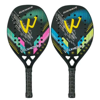 Camewin 3K Holographic Beach Tennis Racket Full Carbon Fiber Frame