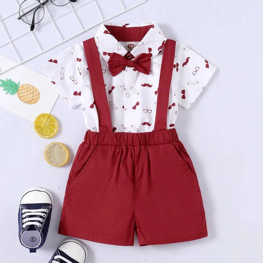 Baby Boys Gentleman Bow Bodysuit Set