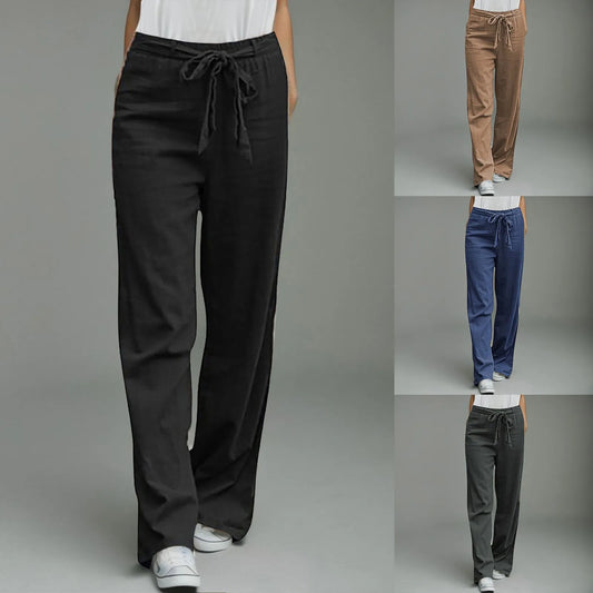 Women Trousers - Long Straight Pants