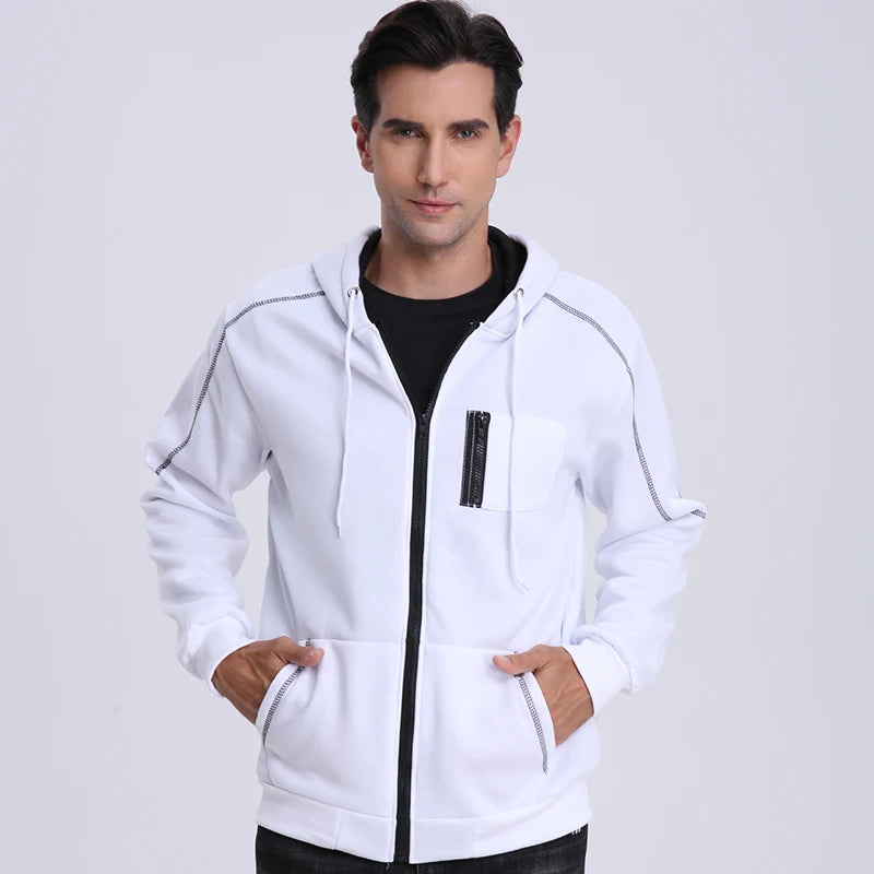 Veste à capuche entièrement zippée pour homme