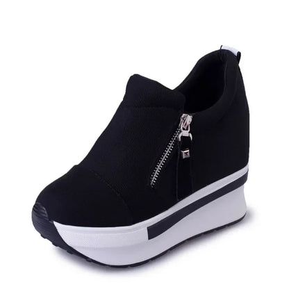 Women's Comfortable Hidden Heel Platform Wedge Sneakers