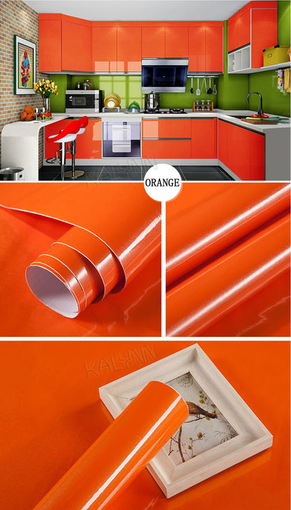 Decorative Wall Paper Furniture Renovation Stickers Kitchen Cabinet Waterproof Wallpaper.
